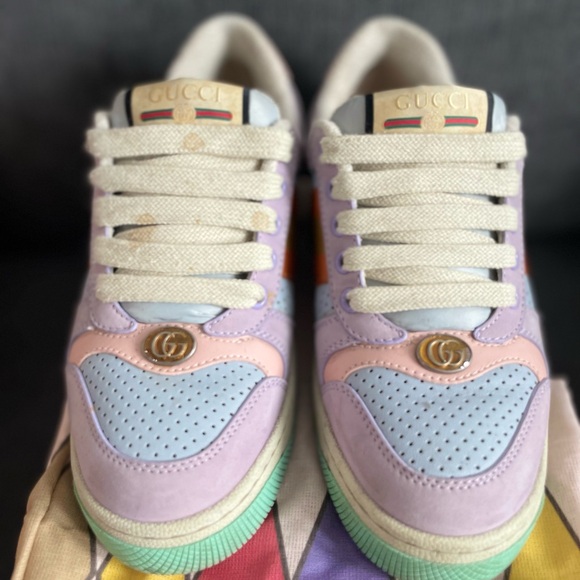 Gucci Pastel Sneakers - Lavender, Pink, Mint can fit US 36 - Picture 2 of 7